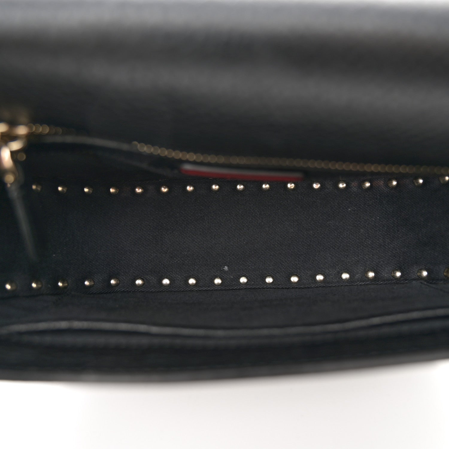 Valentino Garavani Grained Calfskin Rockstud Saddle Bag Black 5 of 12
