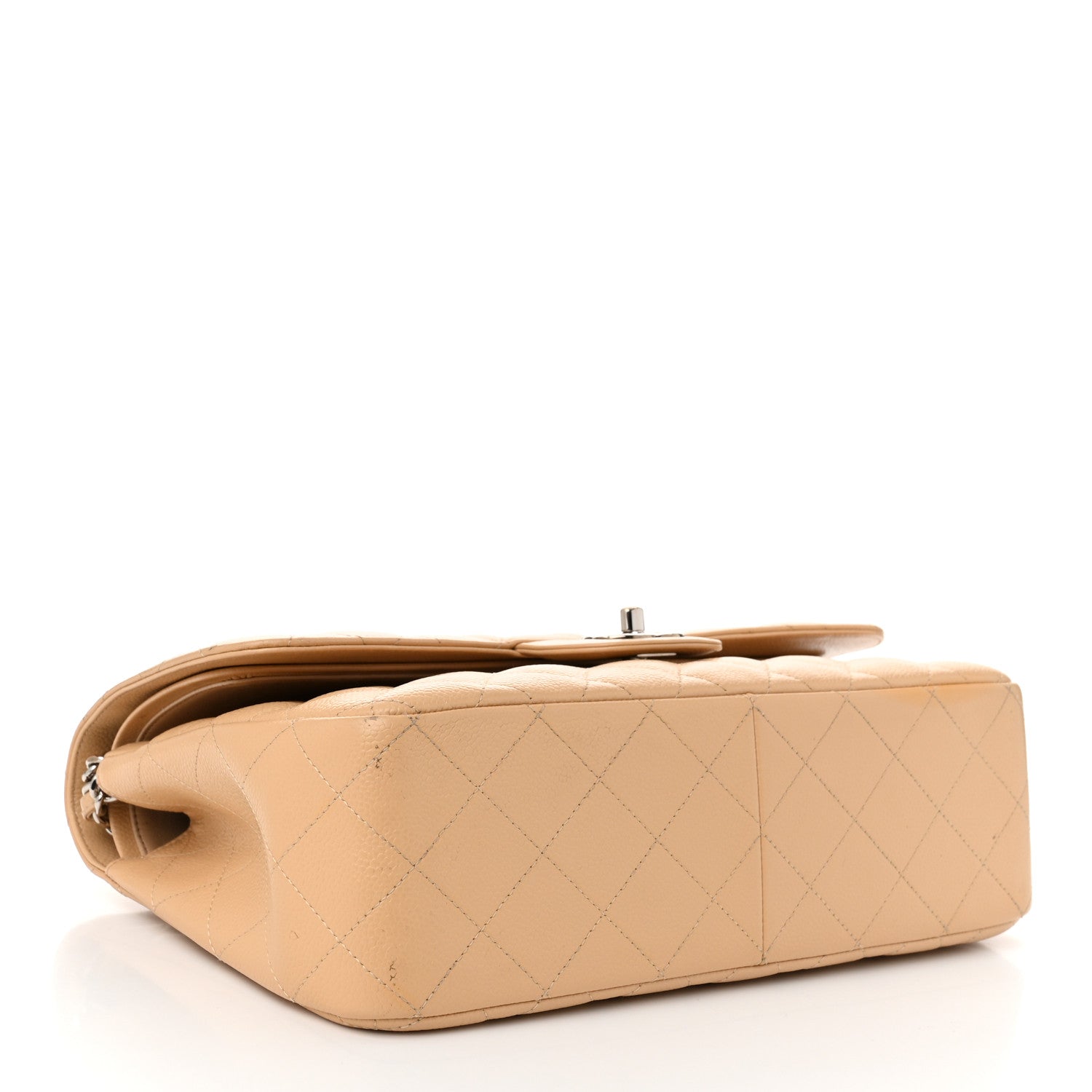 Chanel Caviar Quilted Jumbo Double Flap Beige 4 of 13