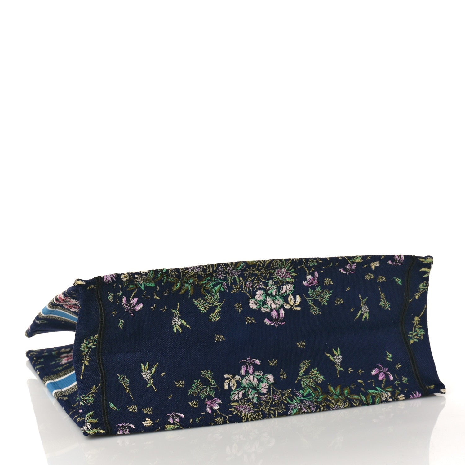 Christian Dior Canvas Embroidered Large D-Constellation Book Tote Blue Multicolor 4 of 9