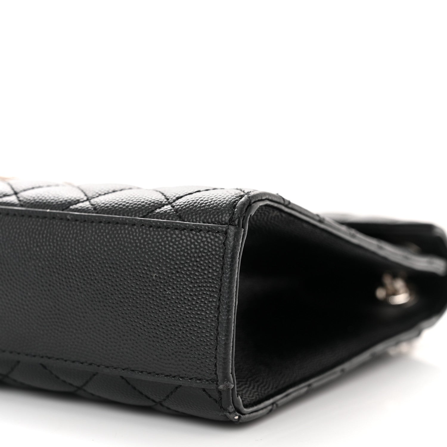Saint Laurent Grain De Poudre Textured Mixed Matelasse Large Triquilt Monogram Satchel Black 9 of 12