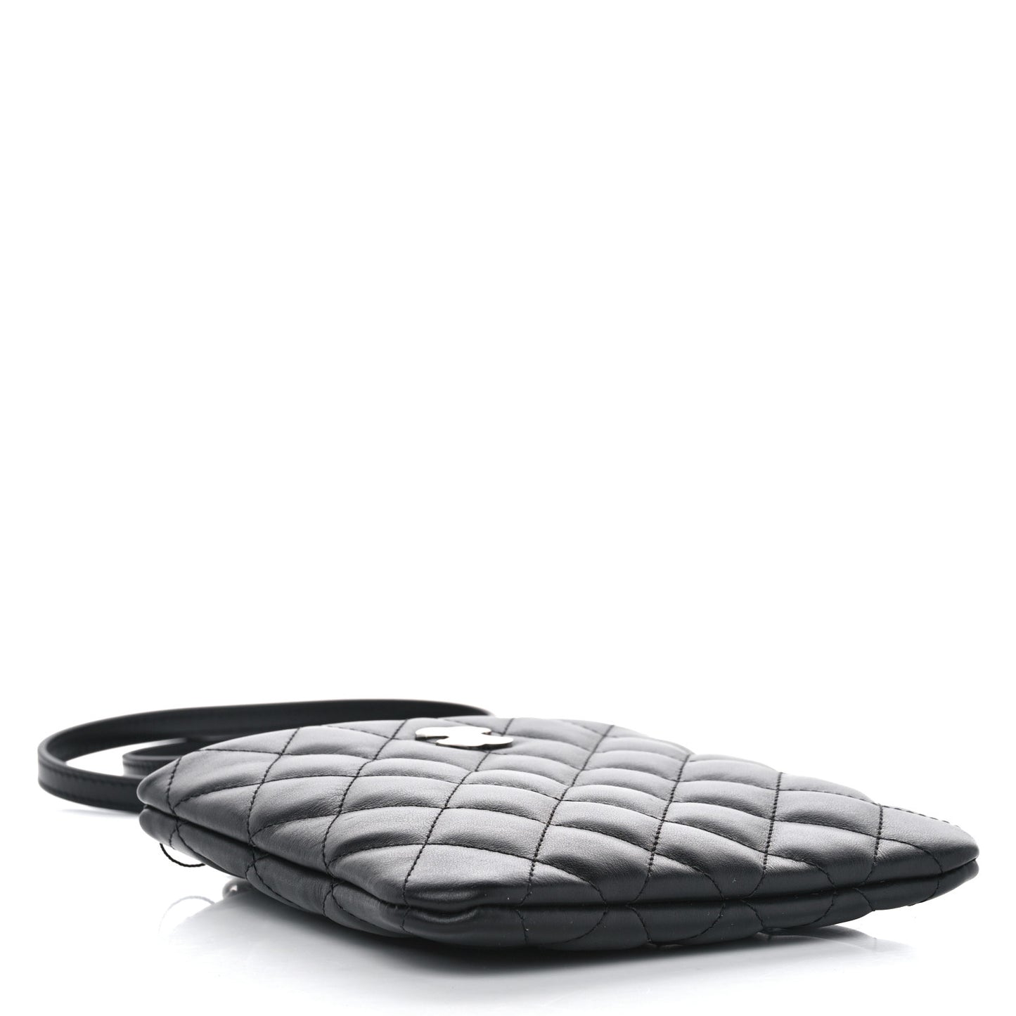 Lambskin Quilted Crossbody Bag Black