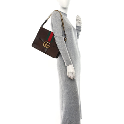 Gucci Tuscany Lux Calfskin Web GG Marmont Shoulder Bag Fondent 2 of 10