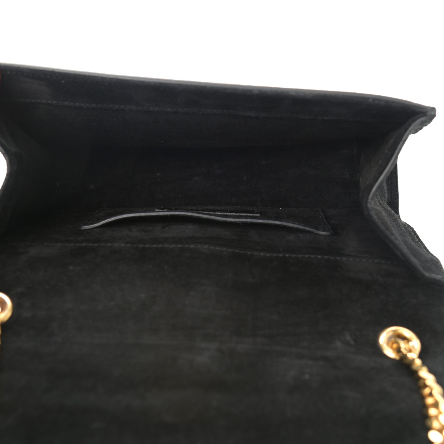 Saint Laurent Suede Fringe Small Monogram Satchel Black 4 of 8