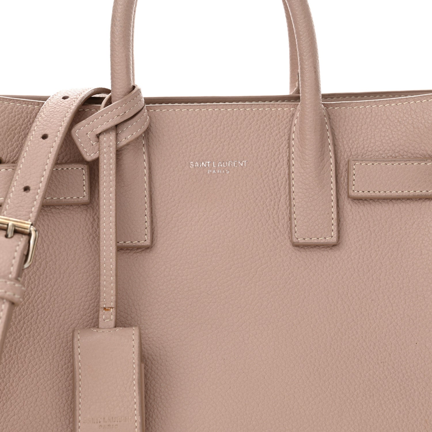 Saint Laurent Grained Calfskin Nano Sac De Jour Antique Rose 8 of 19