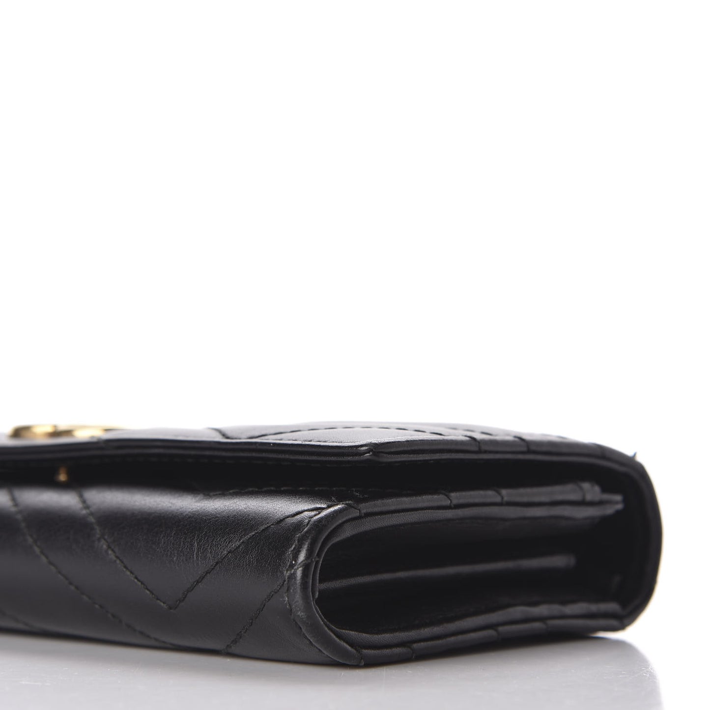 Calfskin Matelasse GG Marmont Continental Wallet Black