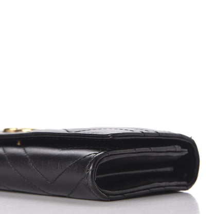 Gucci Calfskin Matelasse GG Marmont Continental Wallet Black 6 of 9