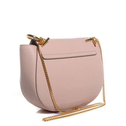 Chloe Grained Calfskin Drew Shoulder Bag Cement Pink 3 of 8