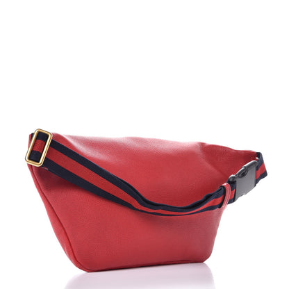 Gucci Grained Calfskin Logo Belt Bag Hibiscus Red 3 of 9