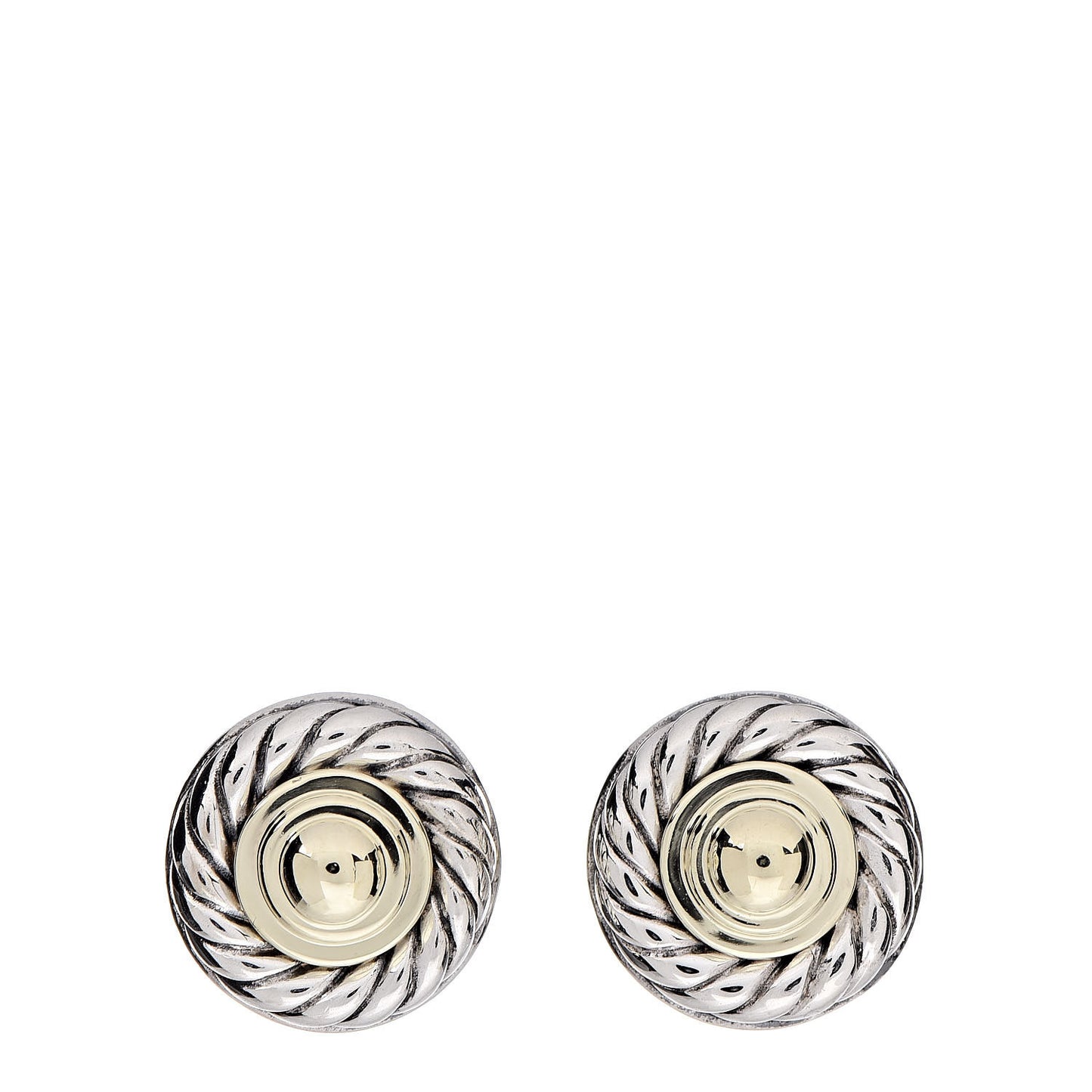 Sterling Silver 14K Yellow Gold Cookie Earrings