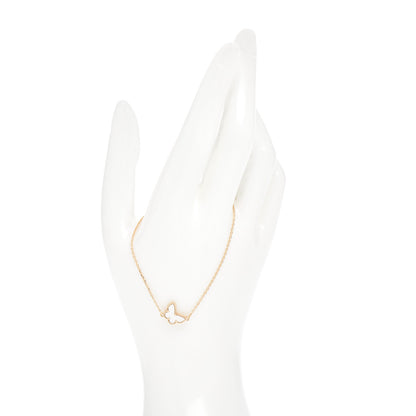 Van Cleef & Arpels 18K Yellow Gold Mother of Pearl Sweet Alhambra Butterfly Bracelet 2 of 4