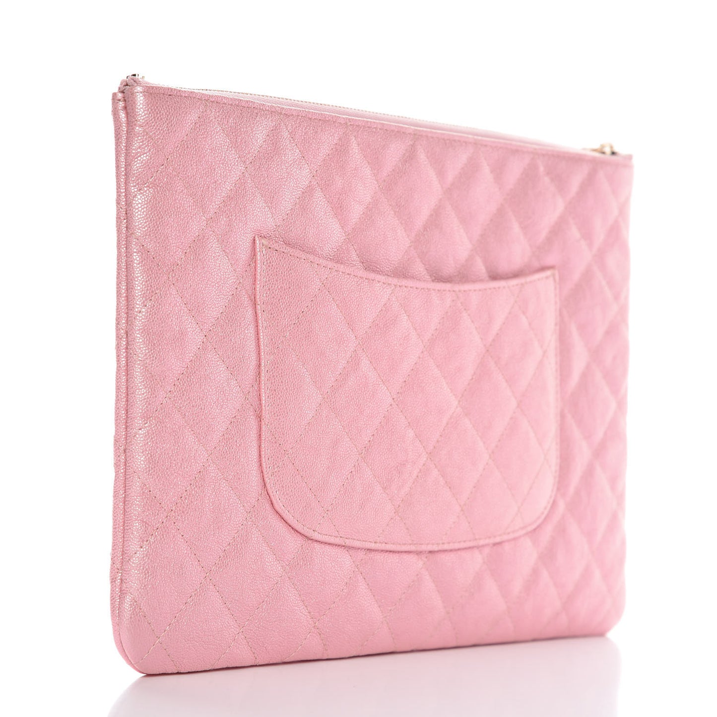 Iridescent Caviar Medium Night by the C Pouch Clutch Rose Pink