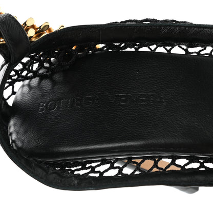 Bottega Veneta Mesh Nappa Chunky Chain Sandals 36.5 Black 7 of 7