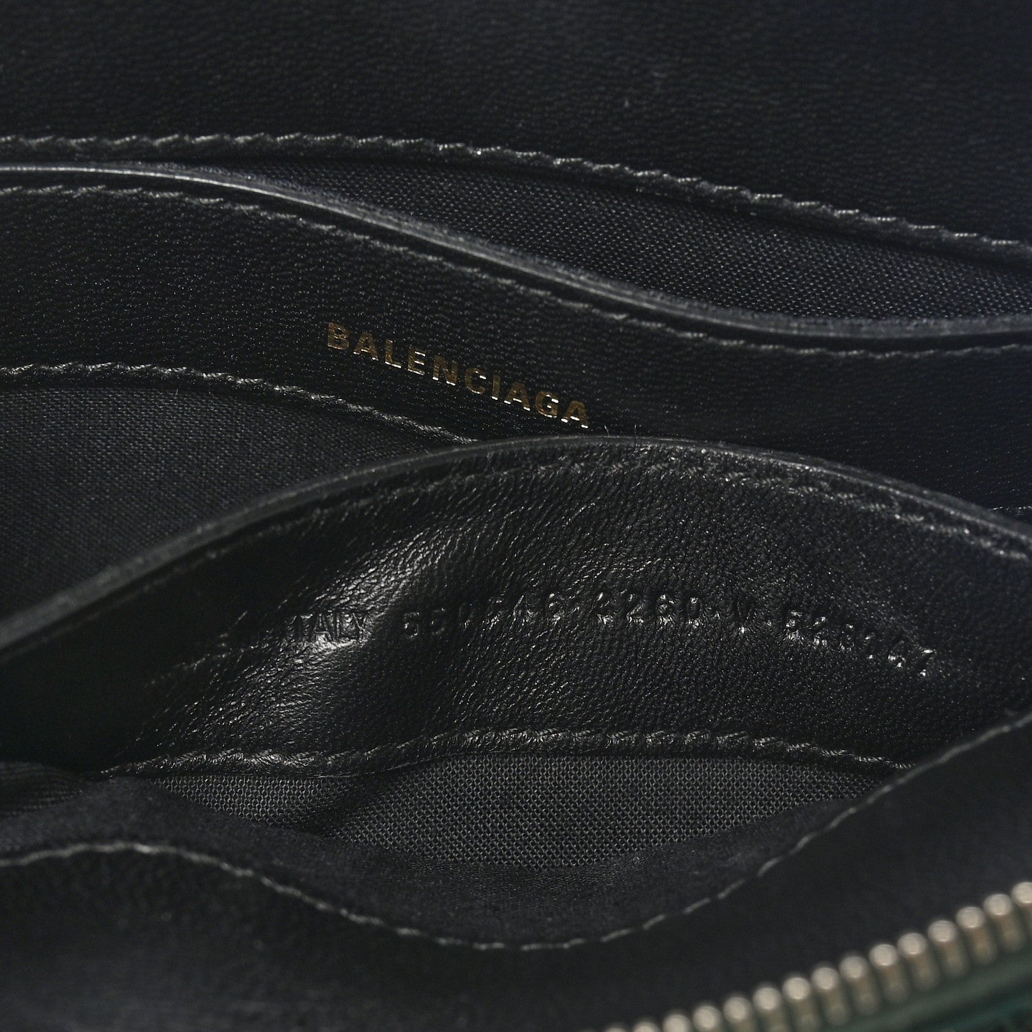 Balenciaga Calfskin Logo Crocodile Embossed XXS Ville Top Handle Bag Green White 7 of 10