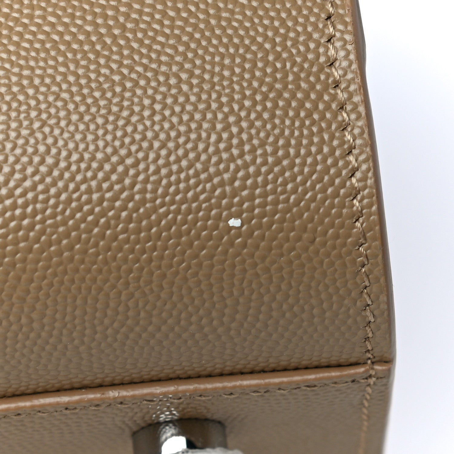Saint Laurent Grained Calfskin Small Sac De Jour Taupe 14 of 14