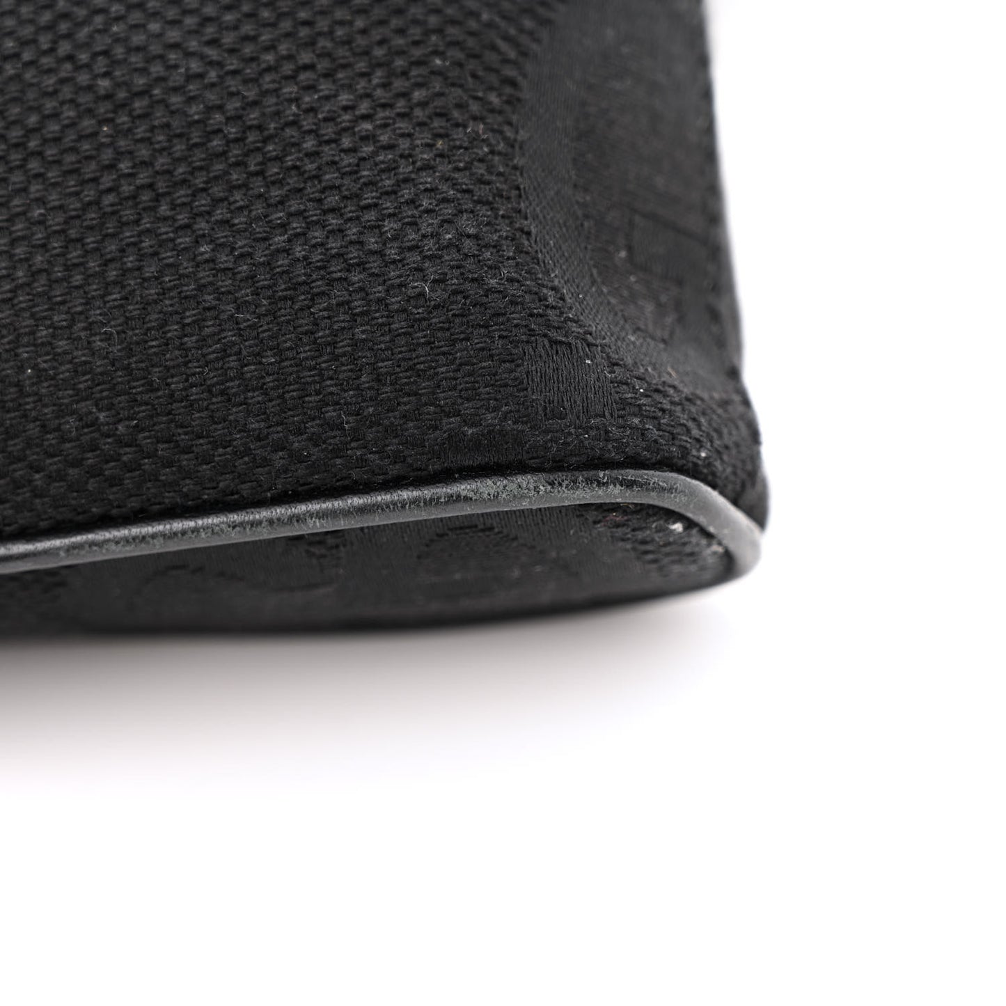 Monogram Jumbo GG Textured Dollar Calfskin Wristlet Messenger Bag Black