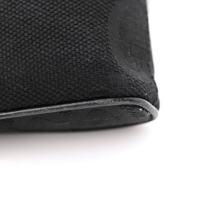 Gucci Monogram Jumbo GG Textured Dollar Calfskin Wristlet Messenger Bag Black 11 of 13