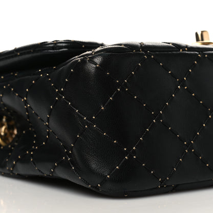Chanel Lambskin Quilted Small Beaded Flap Black 8 of 10