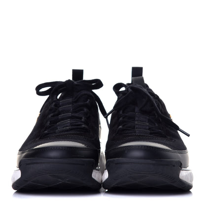 Chanel Velvet Calfskin Mixed Fibers CC Sneakers 40 Black 2 of 9
