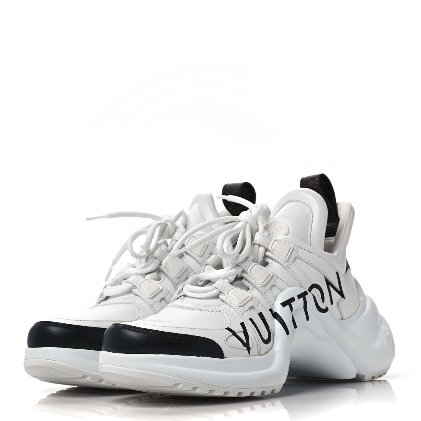 Calfskin Logo LV Archlight Sneakers 37.5 White