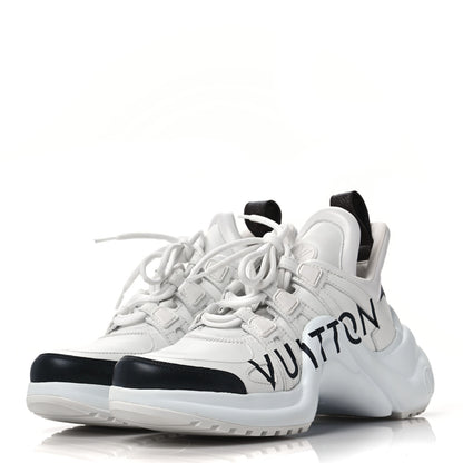 Louis Vuitton Calfskin Logo LV Archlight Sneakers 37.5 White 3 of 6