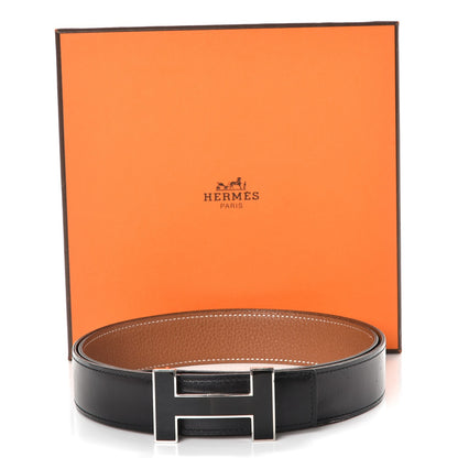 Hermes Box Togo 32mm Quizz H Belt 100 Black Gold 9 of 9