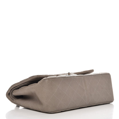 Chanel Iridescent Caviar Quilted Jumbo Double Flap Light Grey 4 of 11