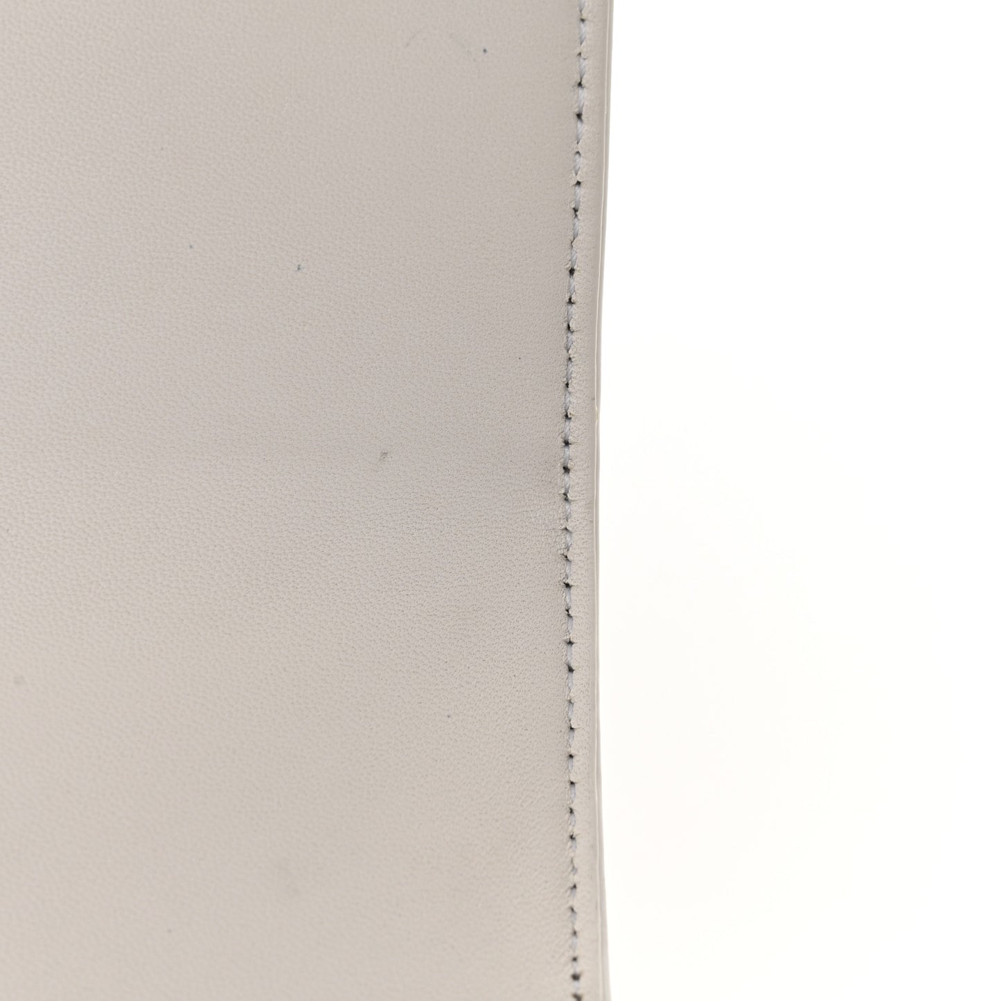 Patent Micro-Cannage Small Diorama Flap Bag White
