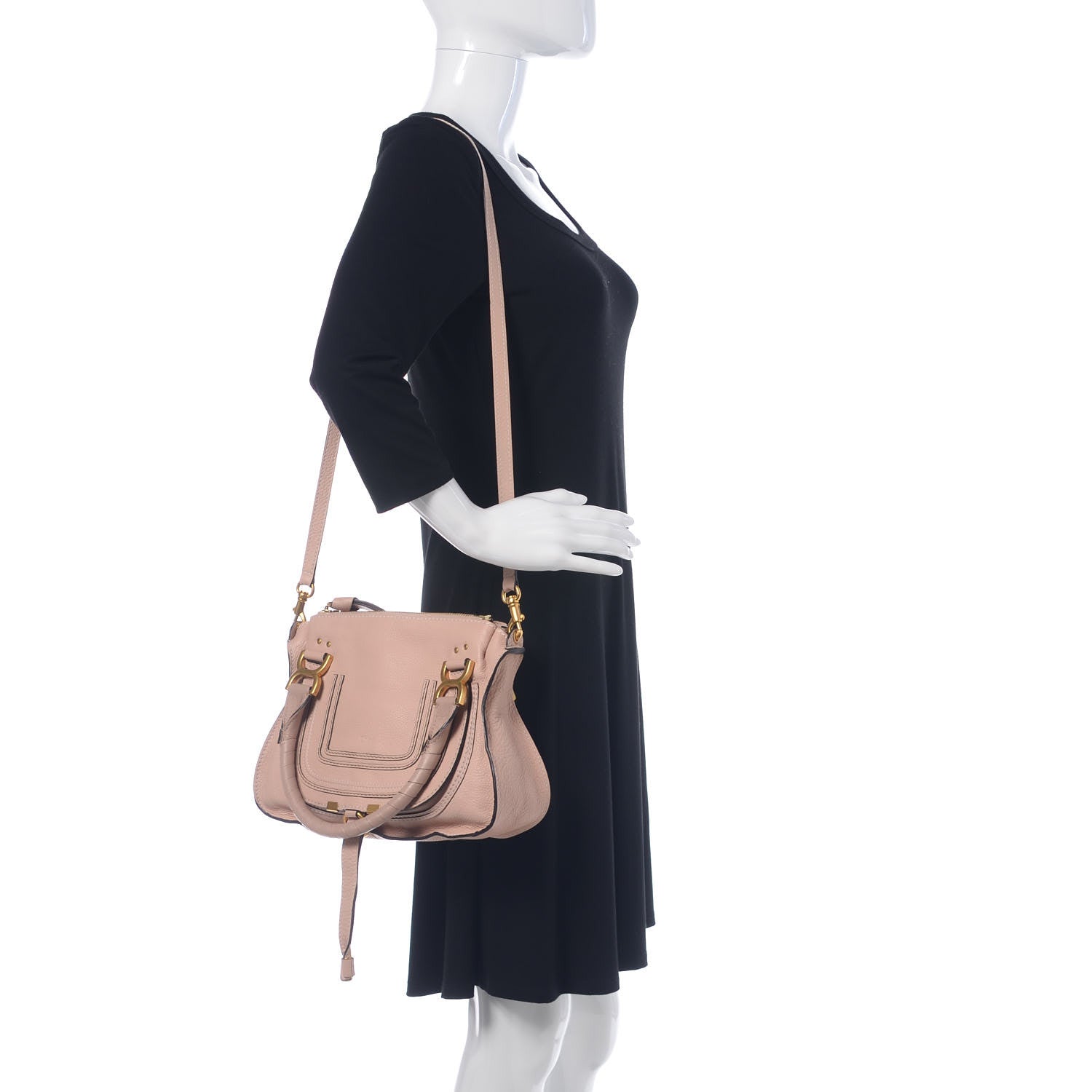 Chloe Calfskin Small Marcie Satchel Blush Nude 3 of 11