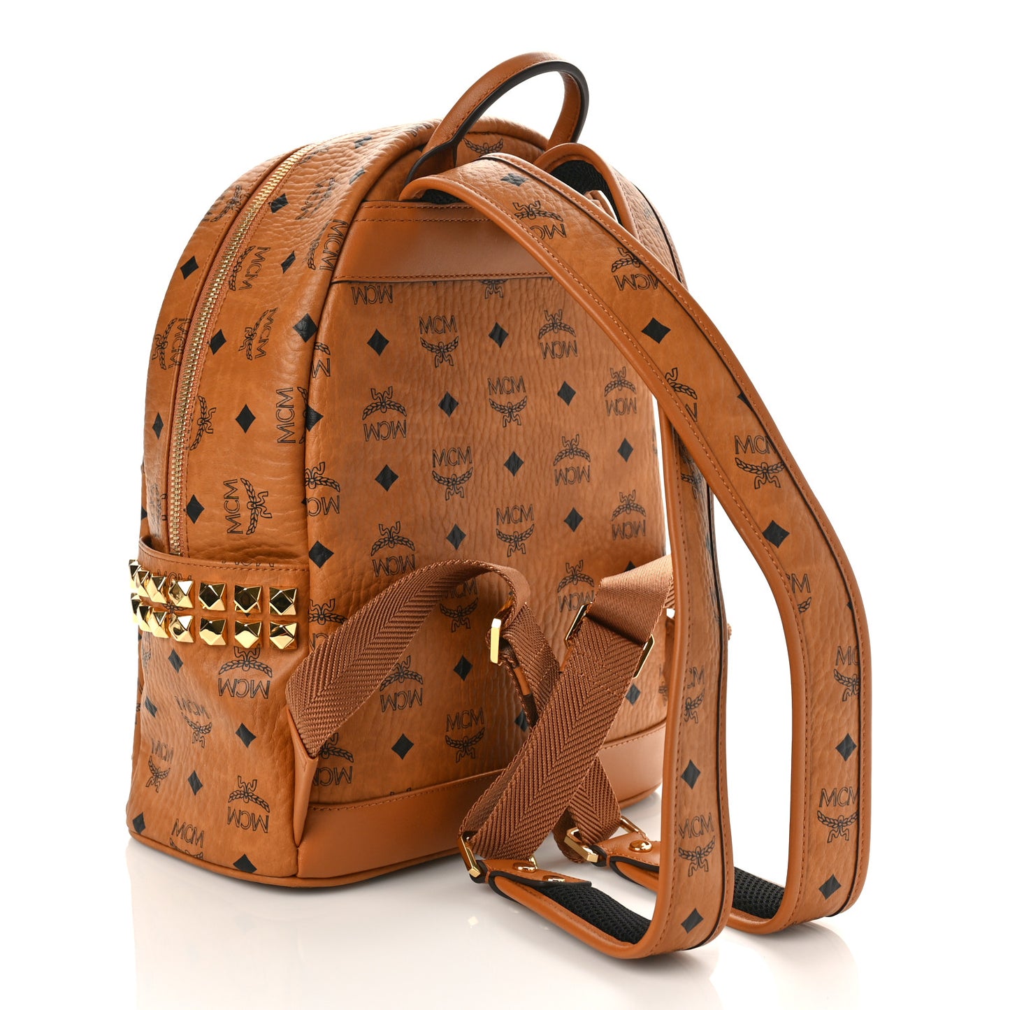 Visetos Small Side Stud Stark Backpack Cognac