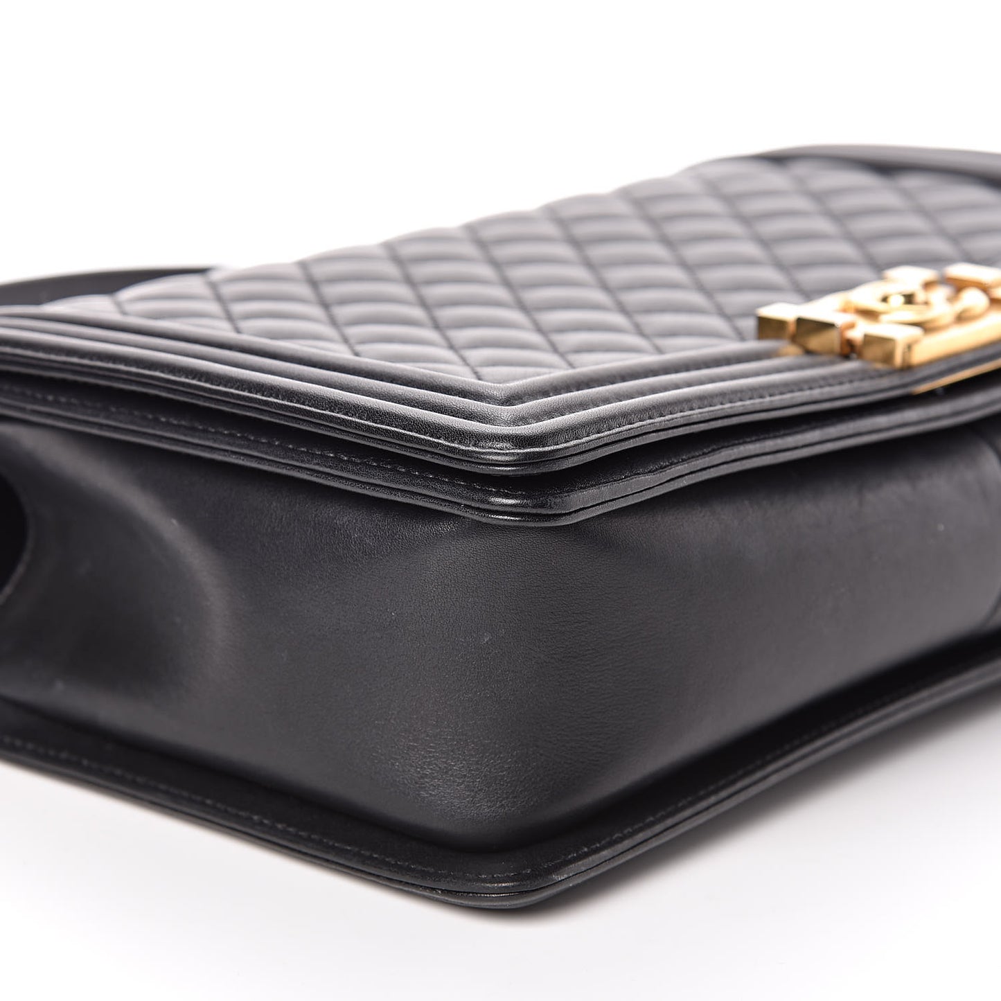 Calfskin Quilted New Medium Boy Flap Black