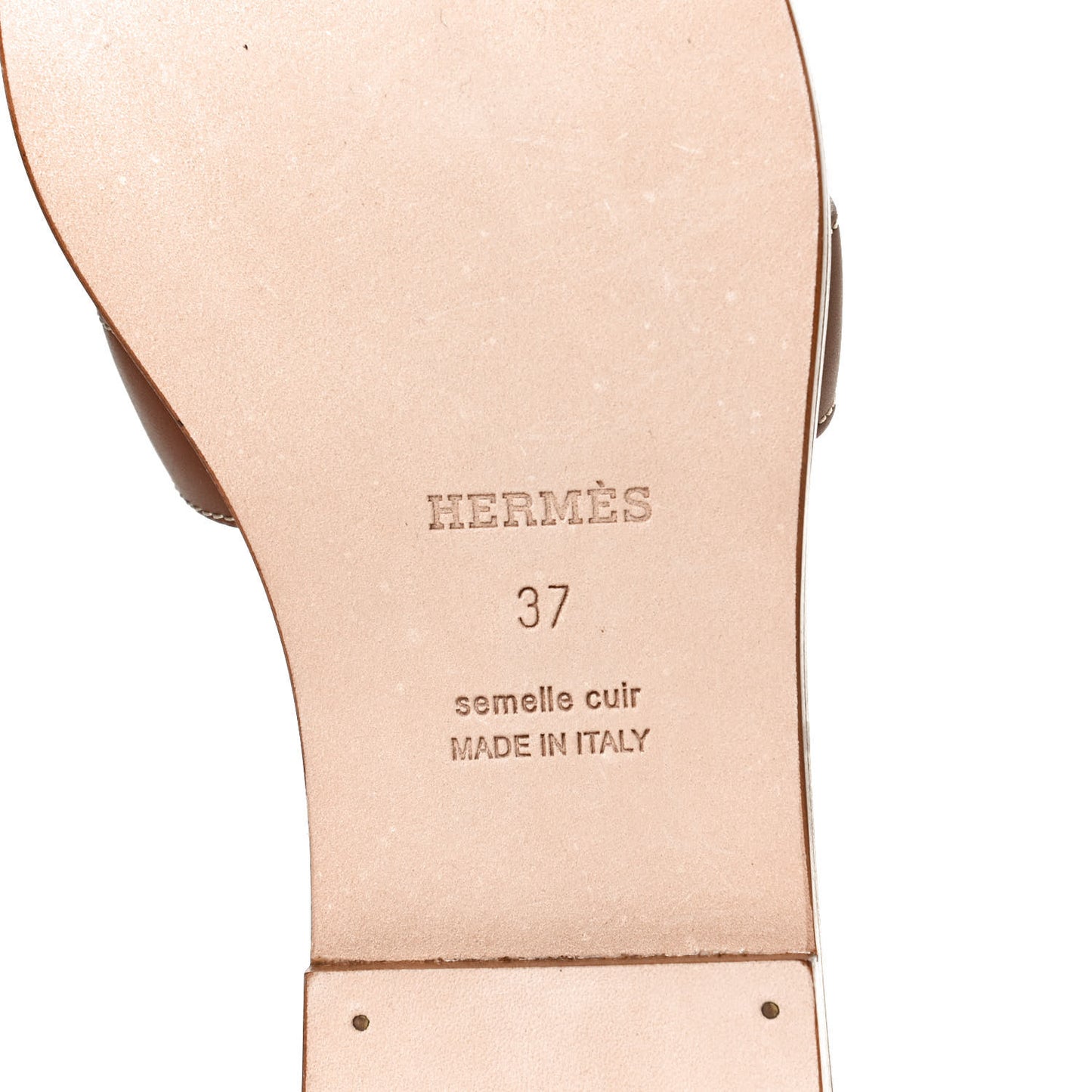 Box Calfskin Oran Sandals 37 Gold