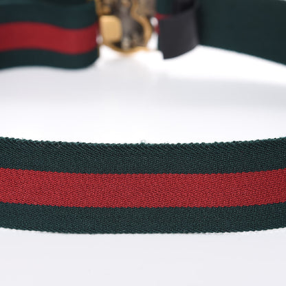 Gucci Web Queen Margaret Bee Belt 90 36 Red Green 5 of 6