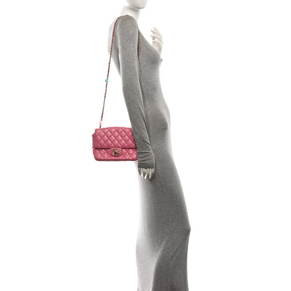 Chanel Lambskin Enamel Quilted Small Candy Hearts Flap Pink 2 of 11