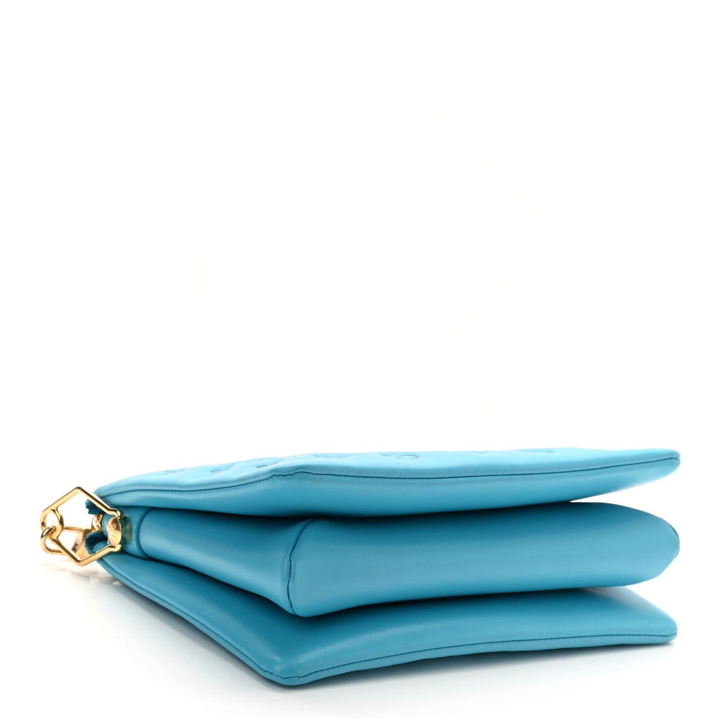 Lambskin Embossed Monogram Coussin PM Turquoise
