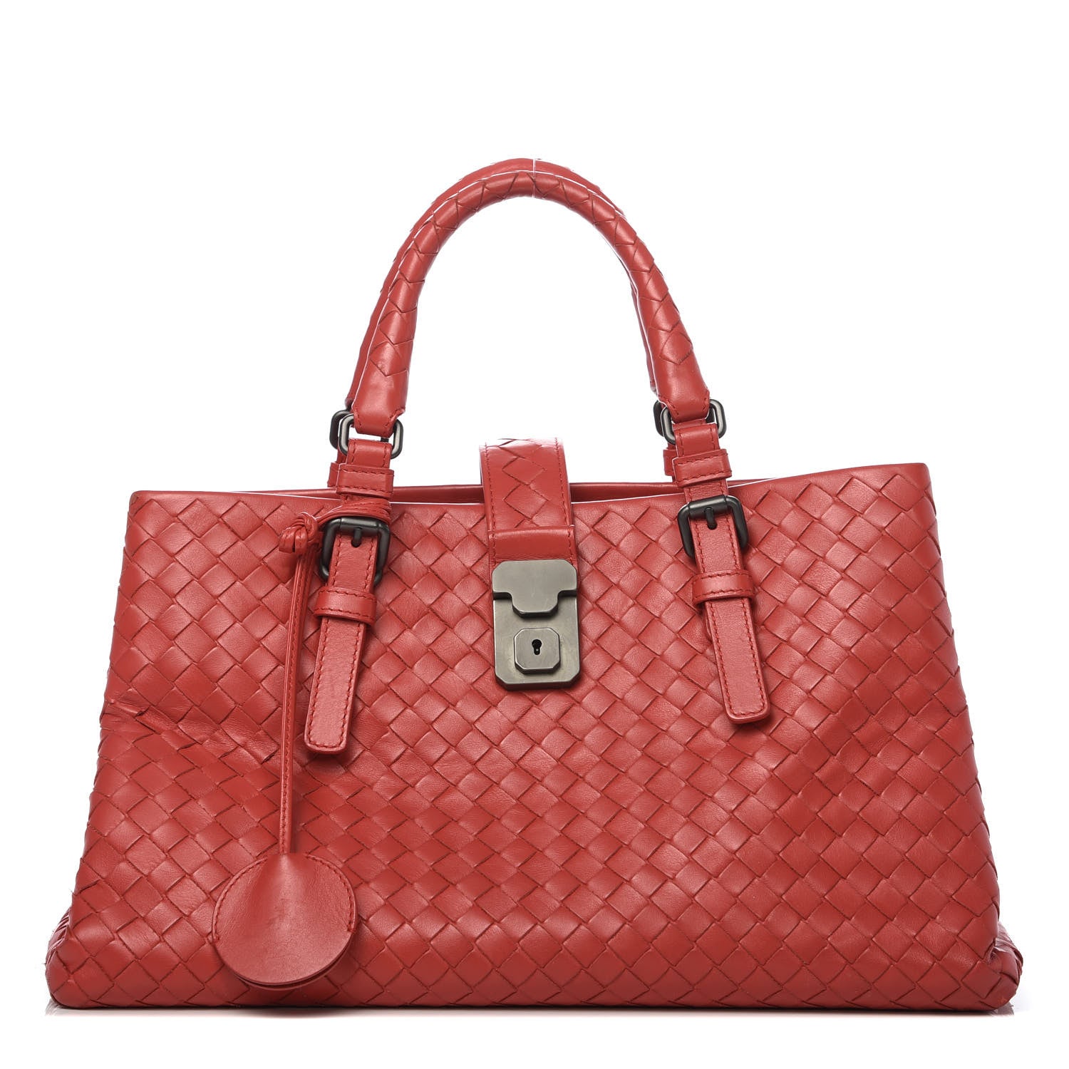 Bottega Veneta Light Calf Intrecciato Small Roma Fraise 1 of 9