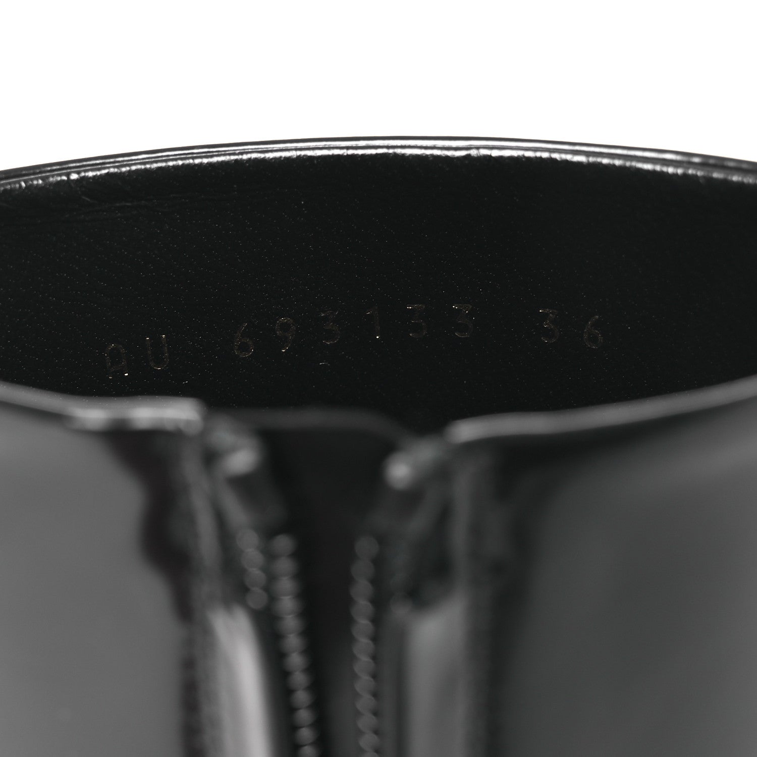 Saint Laurent Glazed Calfskin Opyum Ankle Boots 36 Black 10 of 11