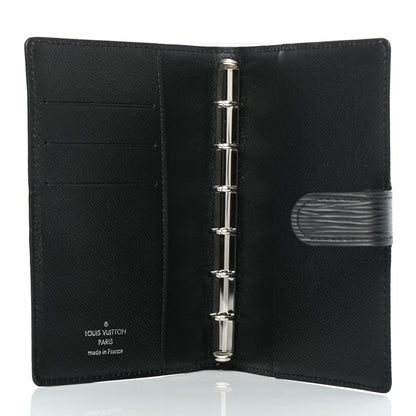 Louis Vuitton Epi Small Ring Agenda Cover Black 5 of 7