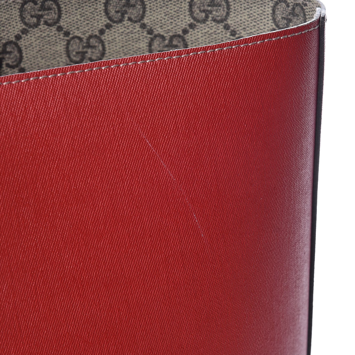 GG Supreme Monogram Medium Reversible Tote Beige Red