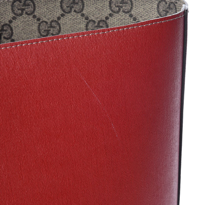 Gucci GG Supreme Monogram Medium Reversible Tote Beige Red 20 of 25