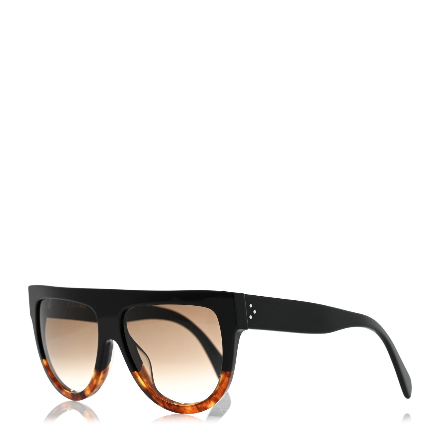 Celine Shadow Sunglasses CL 41026/S Black Havana 1 of 7