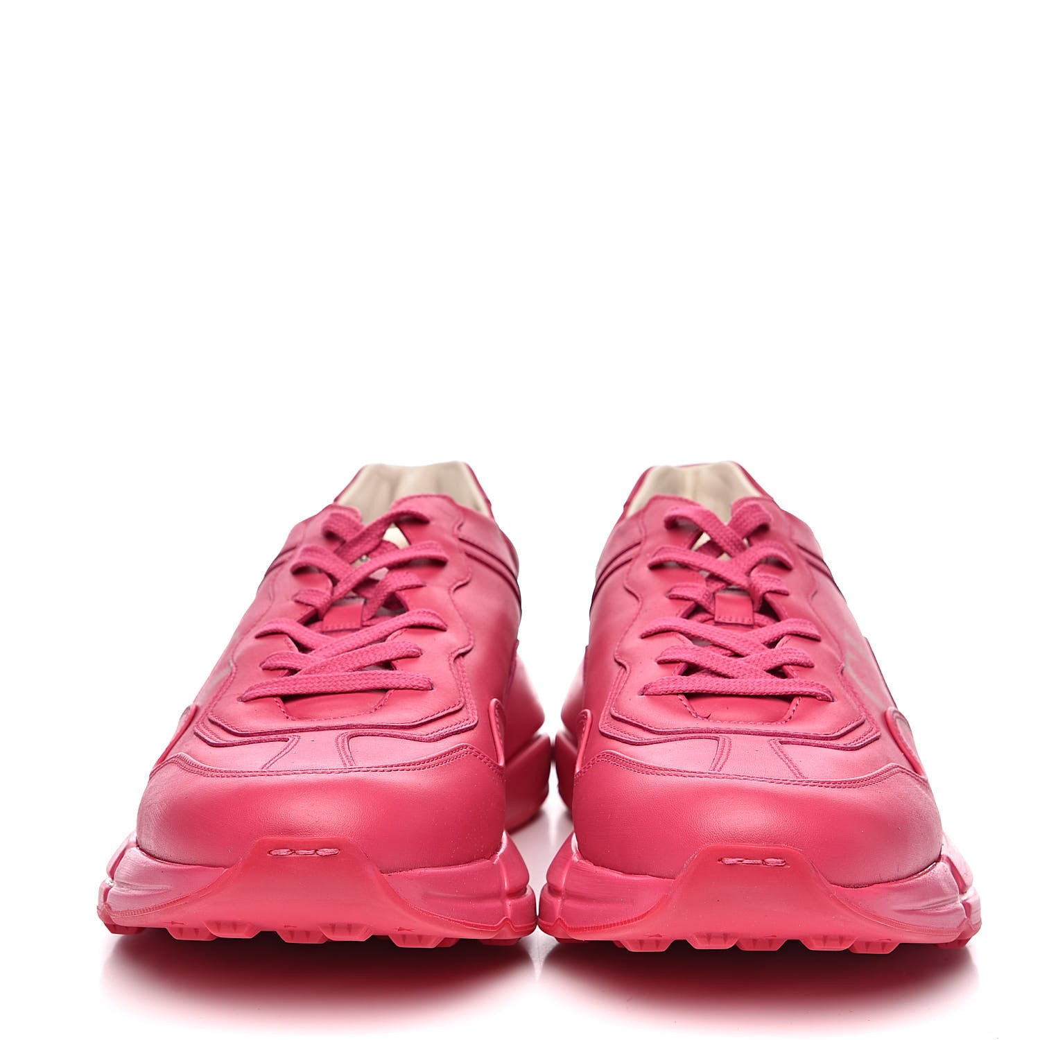 Gucci Calfskin Logo Mens Rhyton Sneakers 12.5 Box Pink 2 of 10