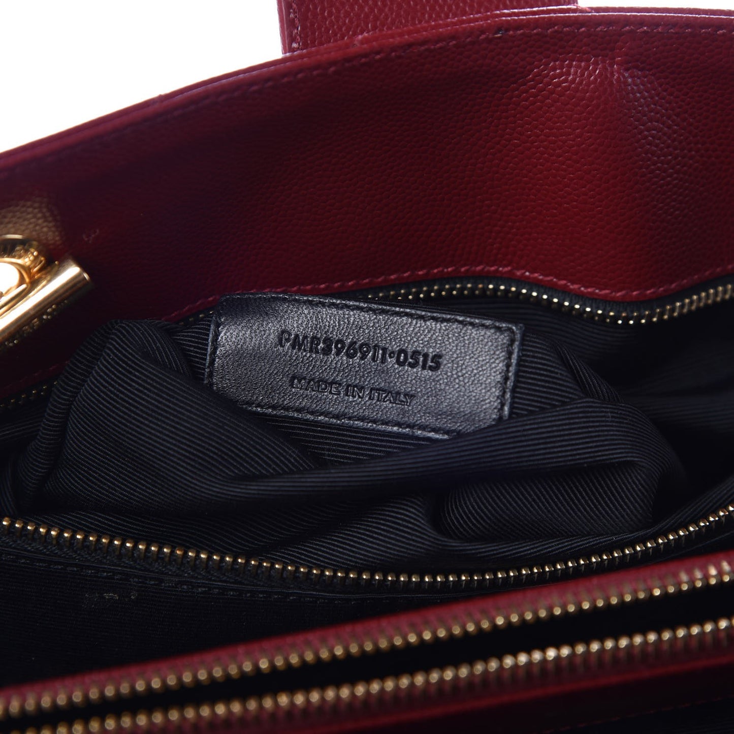 Grain De Poudre Matelasse Chevron Monogram Shopping Bag Oxblood