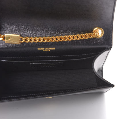 Saint Laurent Grain De Poudre Small Monogram Kate Satchel Black 5 of 9