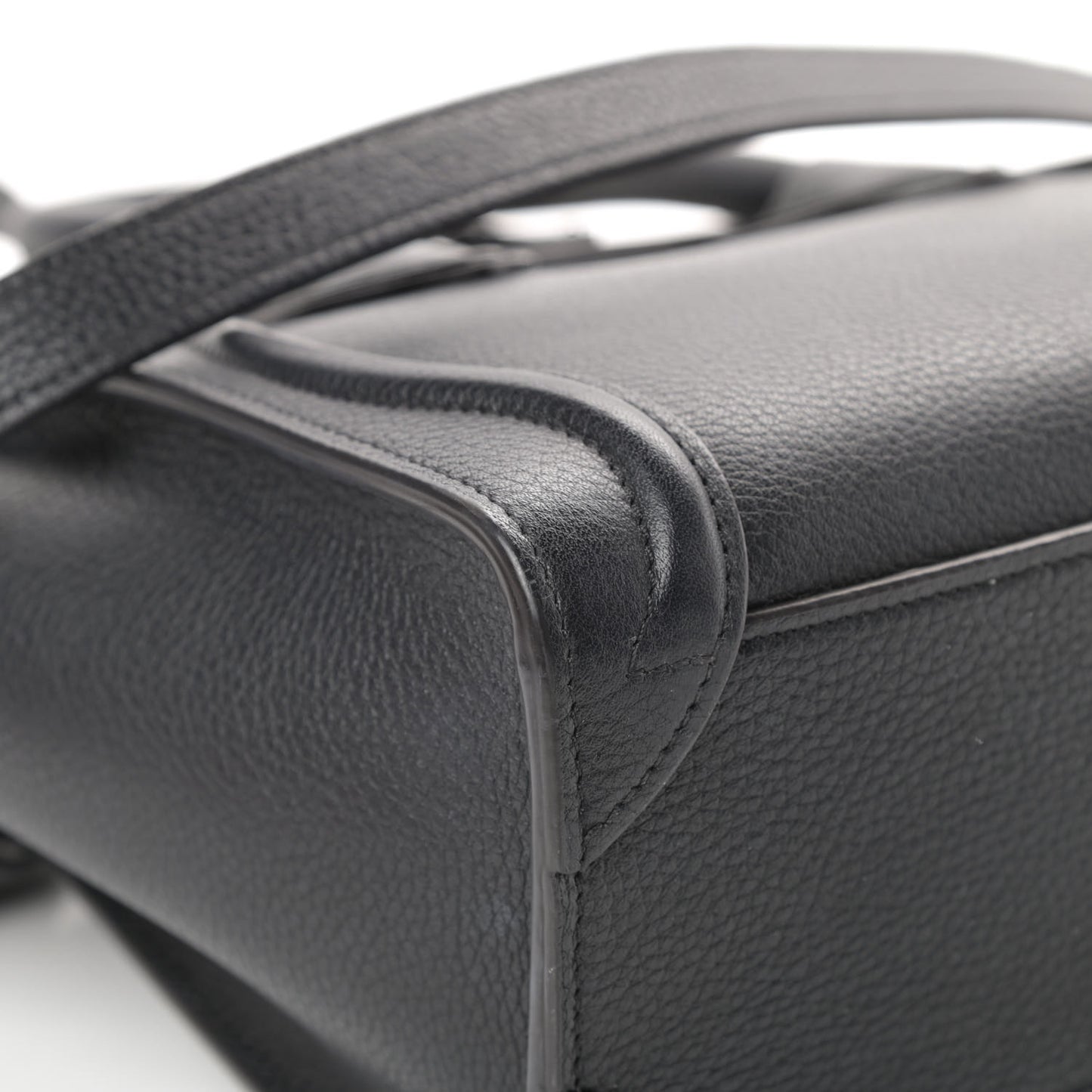 Drummed Calfskin Nano Luggage Black