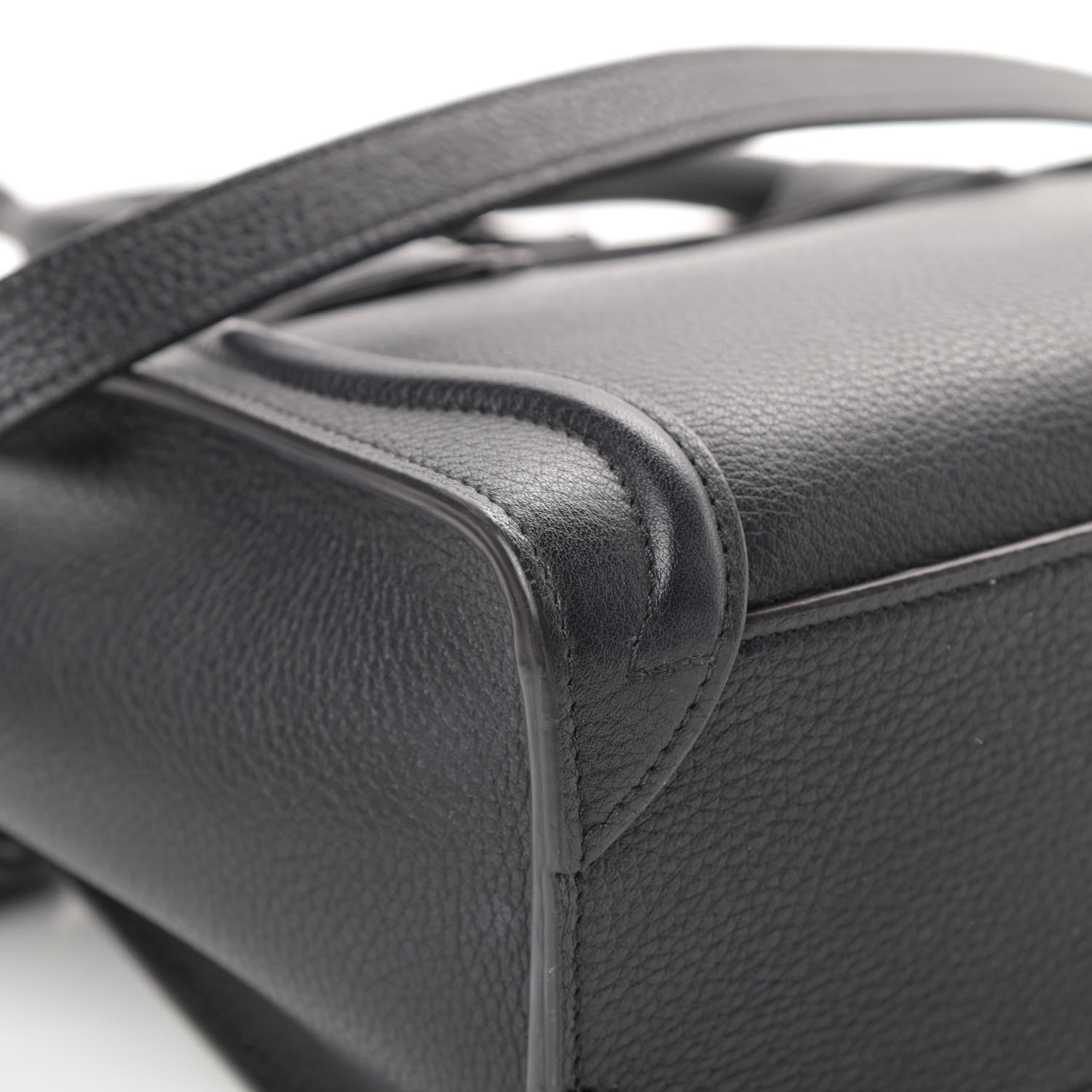 Celine Drummed Calfskin Nano Luggage Black 12 of 13