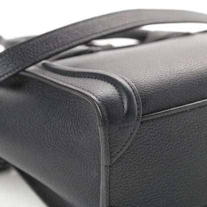 Celine Drummed Calfskin Nano Luggage Black 12 of 13