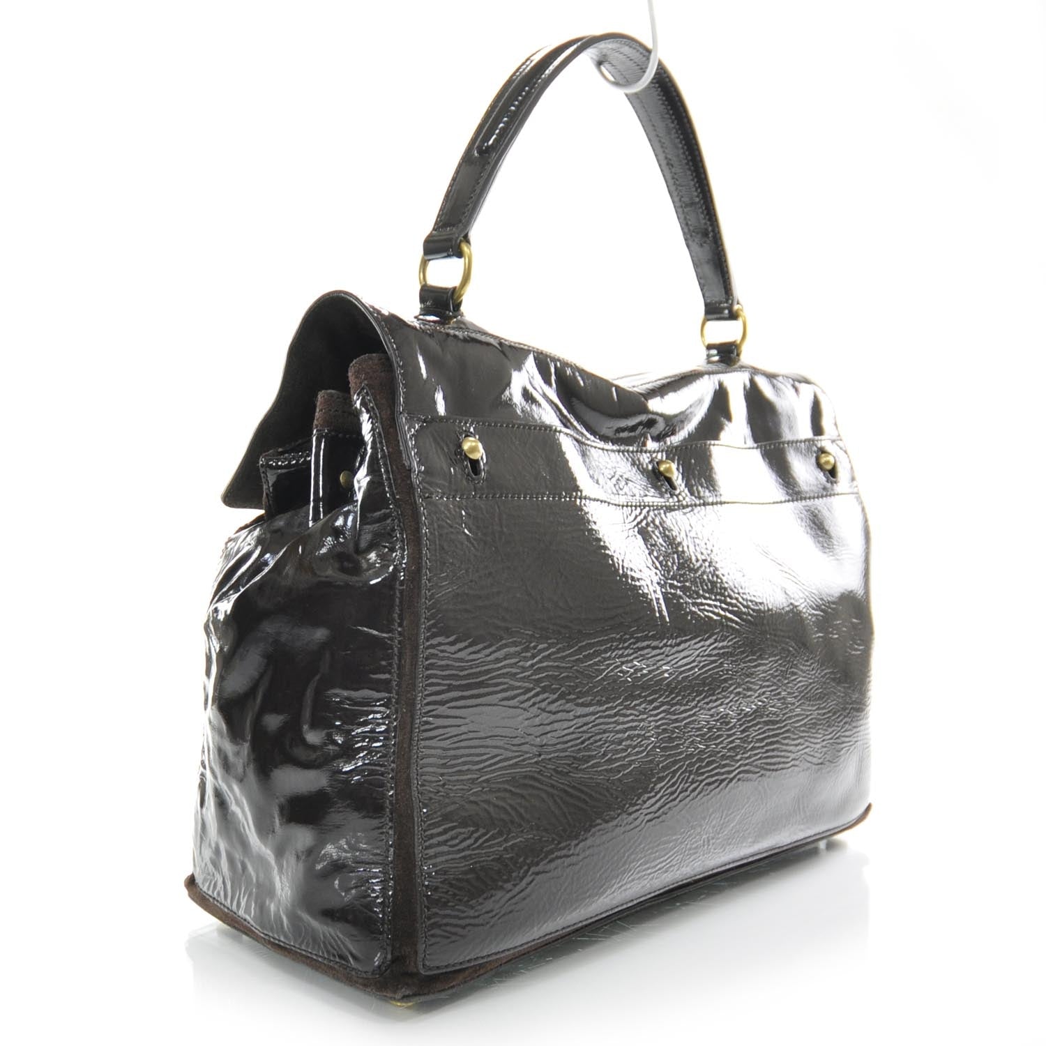 Saint Laurent Patent Muse Two Tote Black 3 of 9