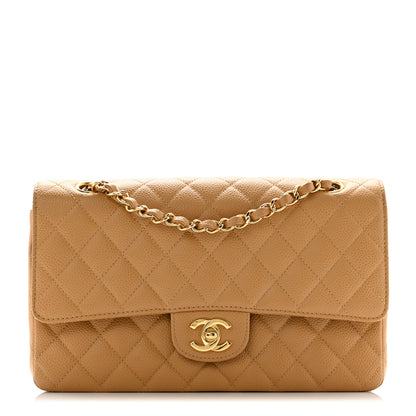 Chanel Caviar Quilted Medium Double Flap Beige 1 of 13