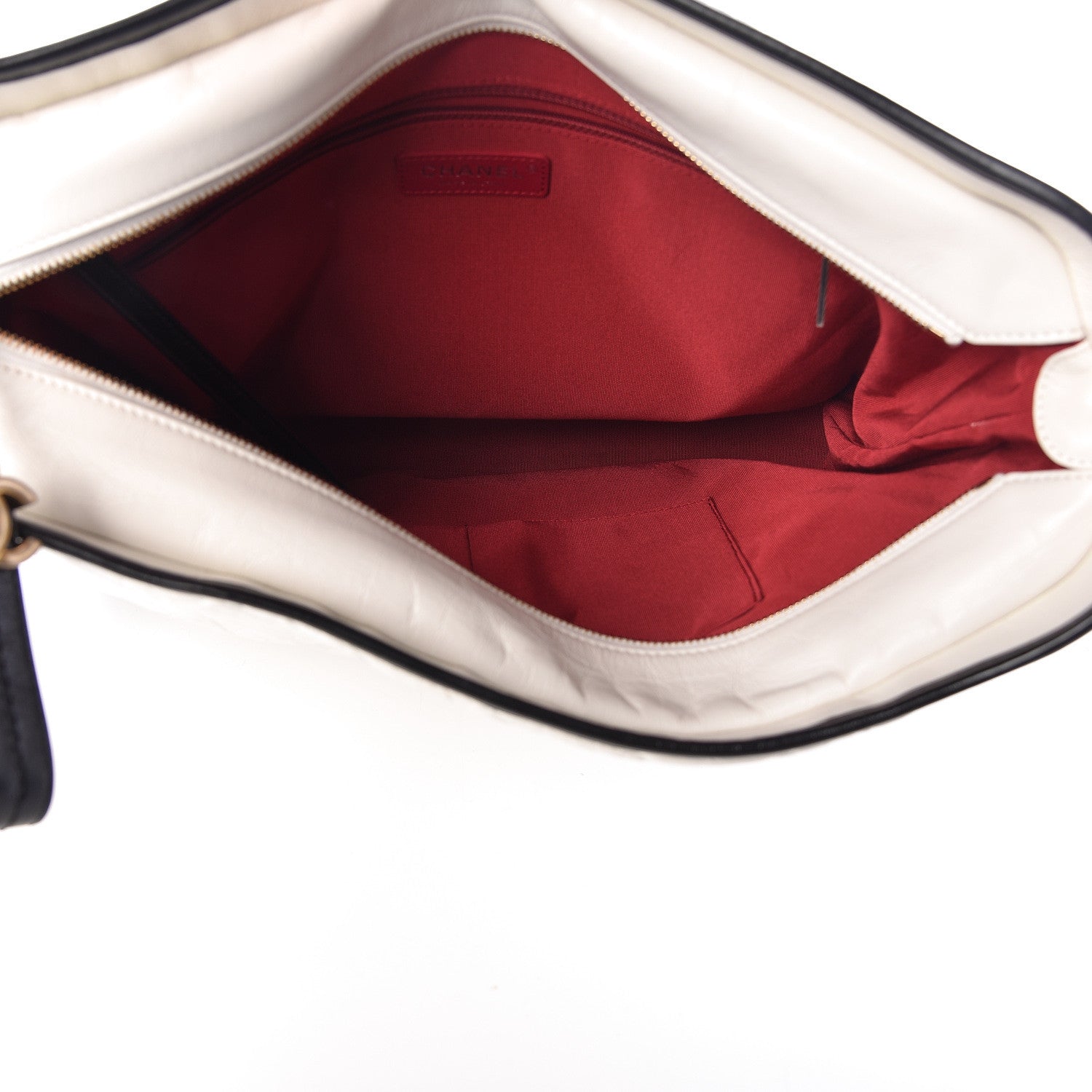 Chanel Aged Calfskin Quilted Maxi Gabrielle Hobo White Black 5 of 11