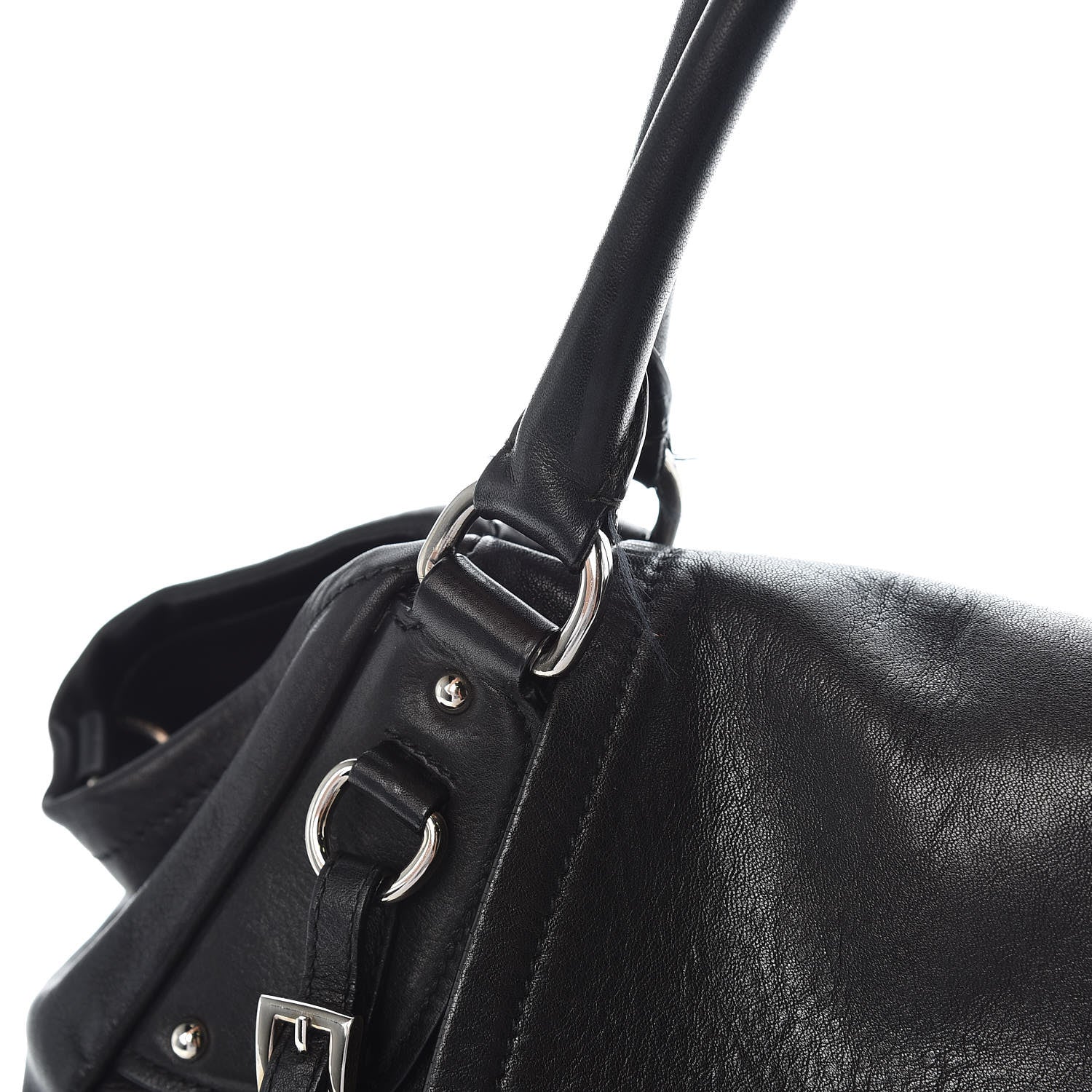 Prada Soft Calfskin Flap Shoulder Bag Black 14 of 14